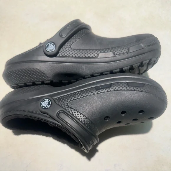Crocs Classic Lined Clog – Black/Black – Dual Crocs Comfort Unisex Men 5 Women 7 - Picture 6 of 10